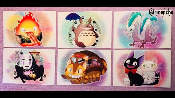 ghibli 6 mini prints set