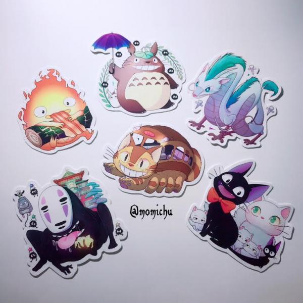 ghibli 6 stickers set picture