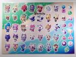 animal crossing 49 sticker set