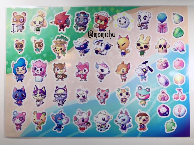 animal crossing 49 sticker set picture