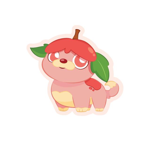 Pupeach Sticker