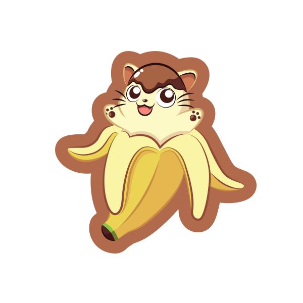 Chocolate Bananya Sticker picture