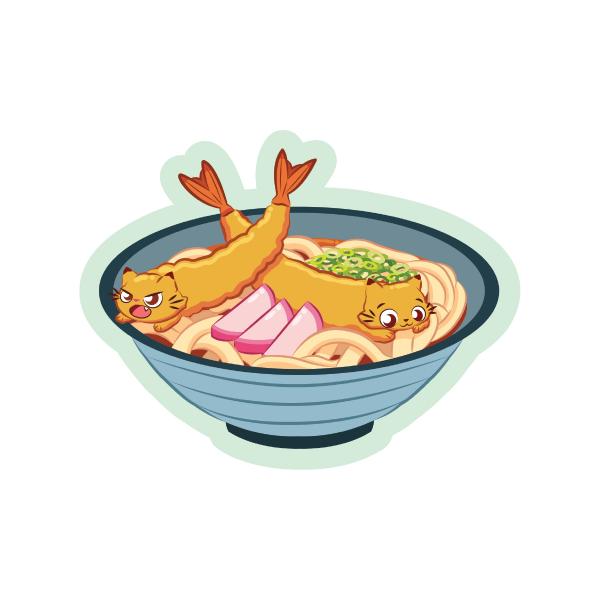 Kittenpura Udon Sticker picture