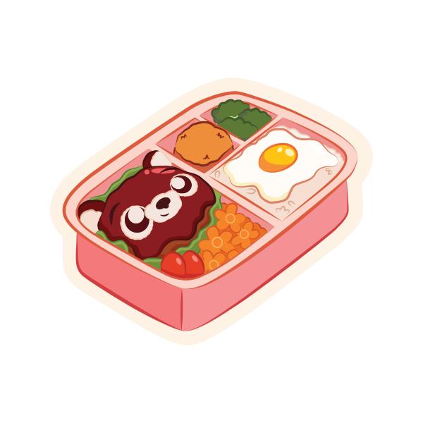 Hambearger Steak Bento Sticker