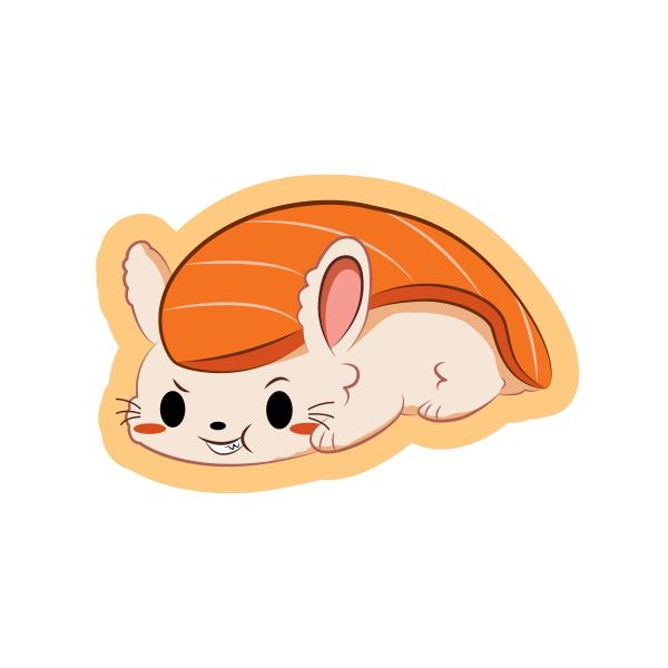 Salmon Bunnigiri Sticker picture