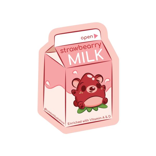 Strawbearry Milk Sticker