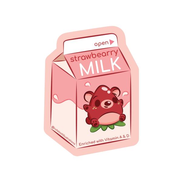 Strawbearry Milk Sticker picture