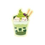 Matcha Purrfait Sticker