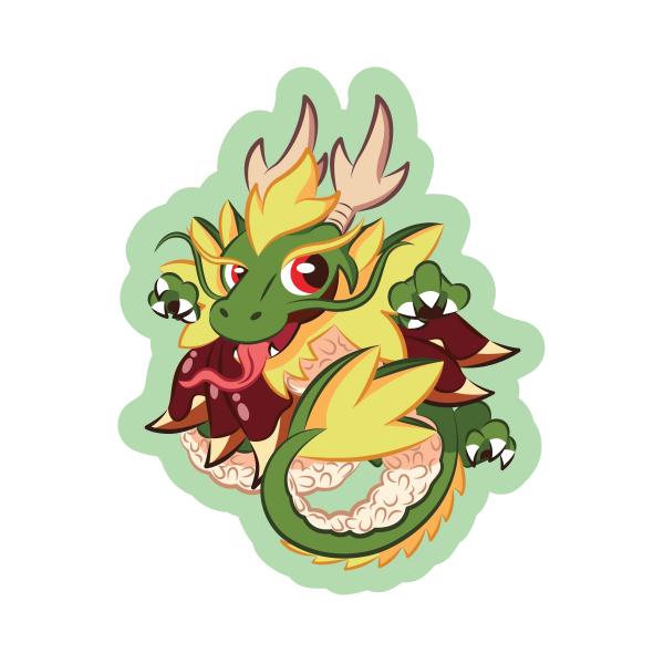 Teenage Dragon Roll Sticker