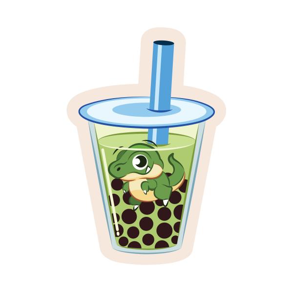 Boba T-rex Sticker picture