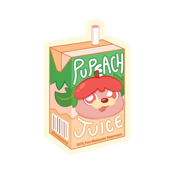Pupeach Juice Sticker