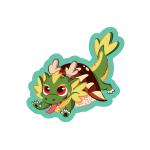 Baby Dragon Roll Sticker