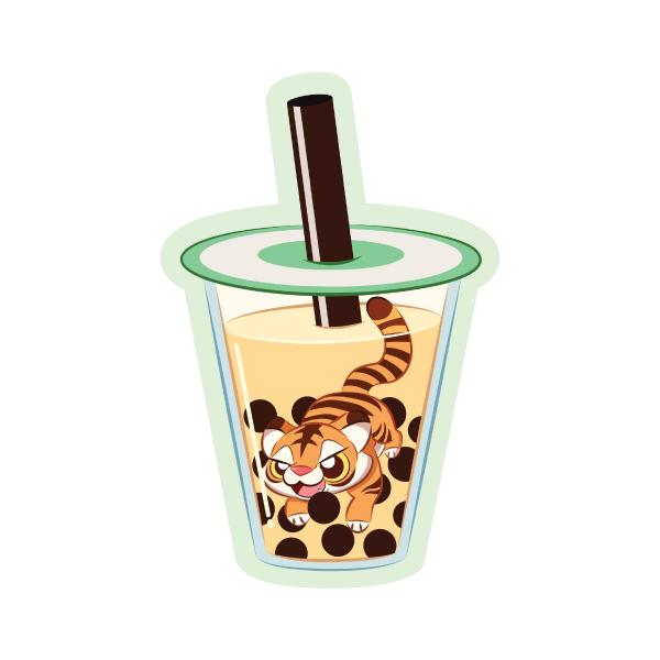 Tiger Sugar Boba Tea Sticker