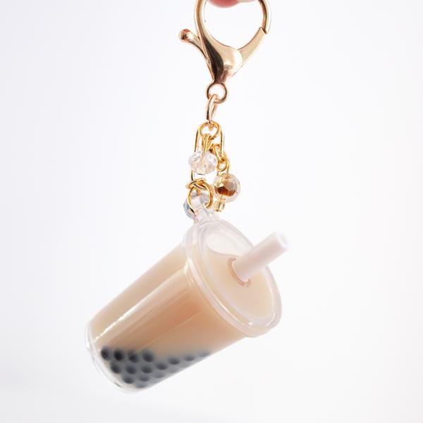 Brown Boba Bubble Tea Keychain picture