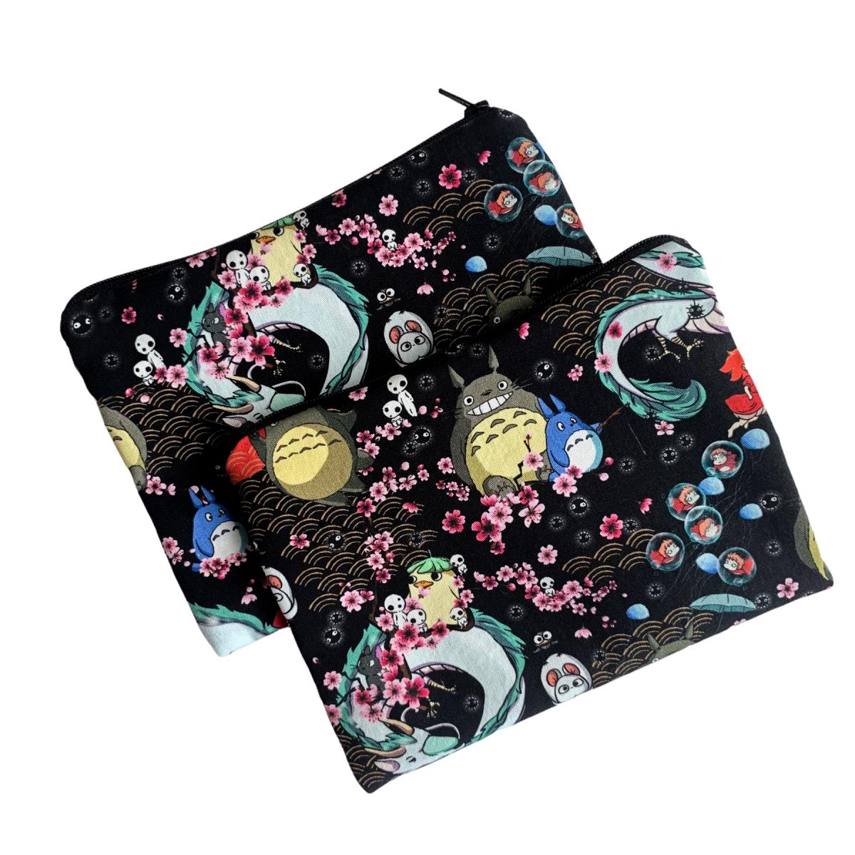 Black Totoro Zippered Pouch Bag picture