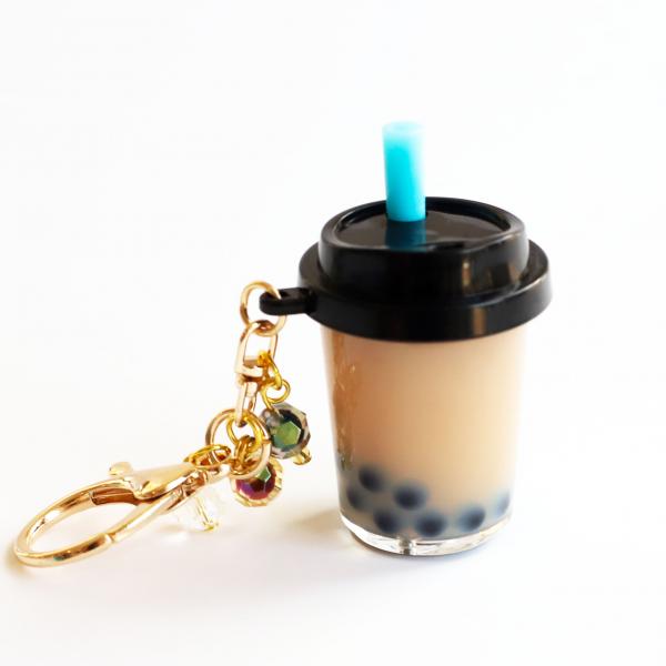 REAL LIQUID - Brown Boba Keychain picture