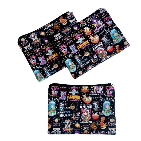 Girl Who Loves Anime Zippered Pouch Bag picture