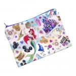 Disney Watercolor Look Zippered Pouch Bag