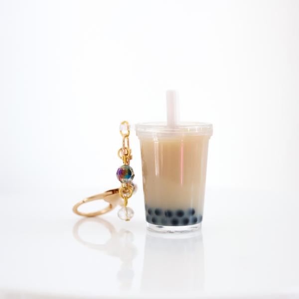 Brown Boba Bubble Tea Keychain picture