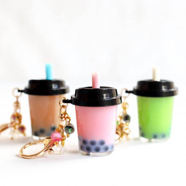 REAL LIQUID - Pink Boba Keychain