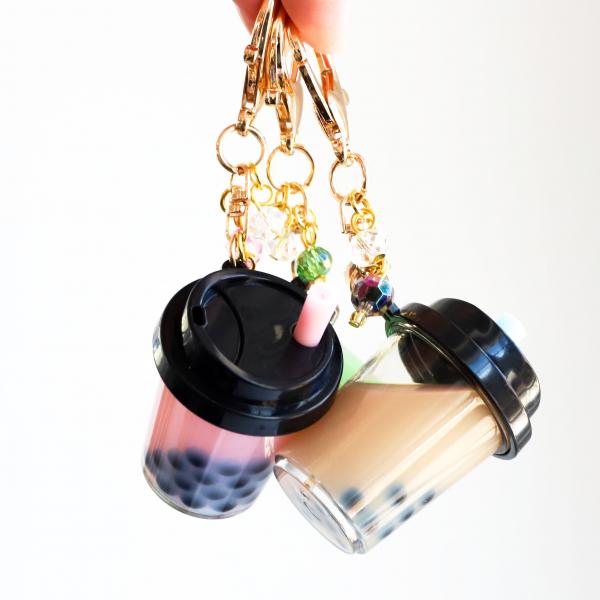 REAL LIQUID - Brown Boba Keychain picture
