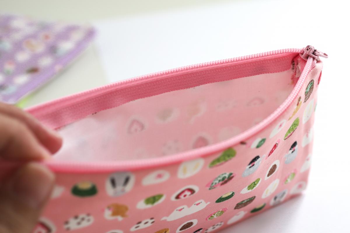 PINK Traditional Japanese Sweets (Wagashi) Print Zippered Pouch Bag picture