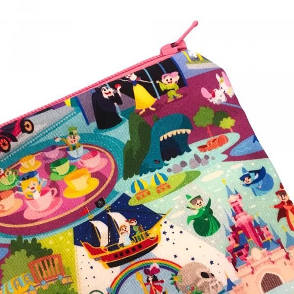 Disneyland Fantasyland Themed Zippered Pouch Bag picture