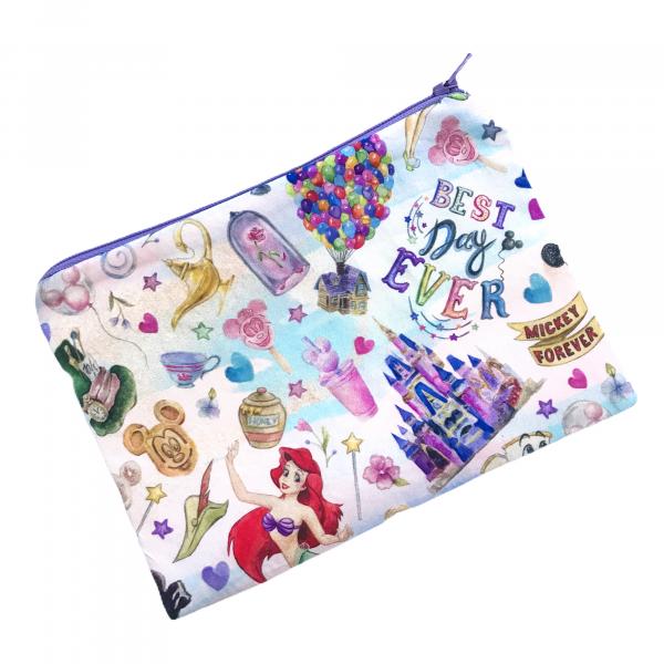 Disney Watercolor Look Zippered Pouch Bag picture