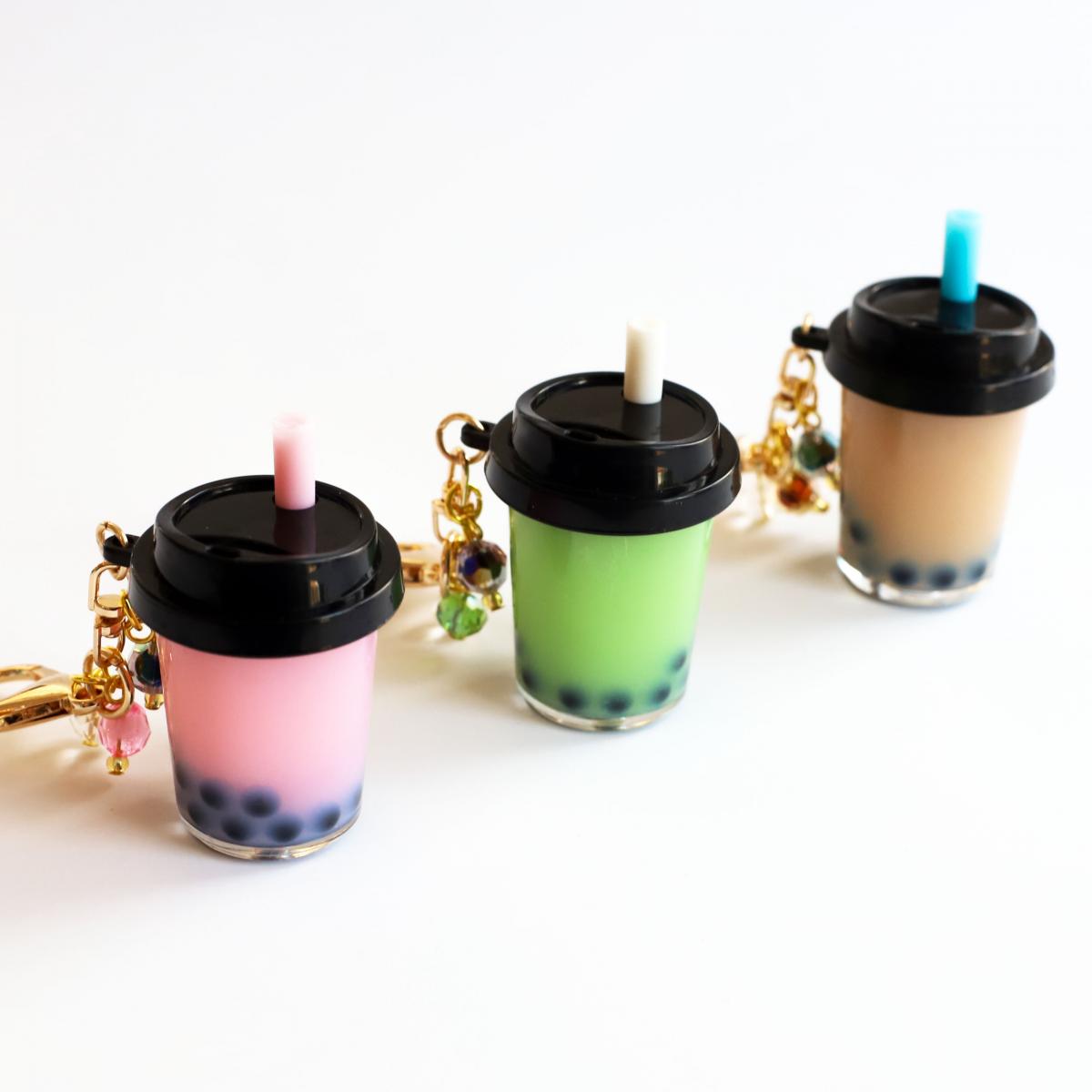 REAL LIQUID - Brown Boba Keychain picture