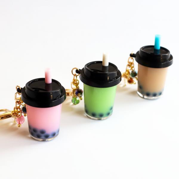 REAL LIQUID - Brown Boba Keychain picture