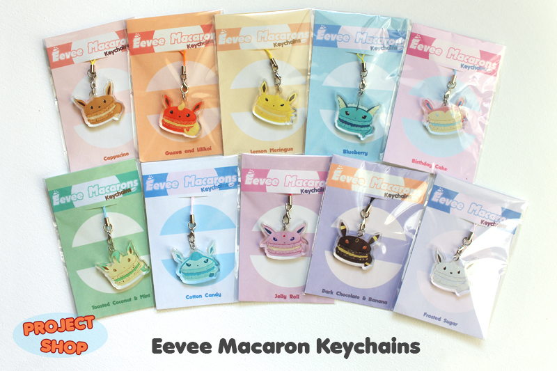 Eevee Macaron Keychains