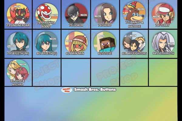 Smash Bros. Ultimate Main Fighter Buttons picture