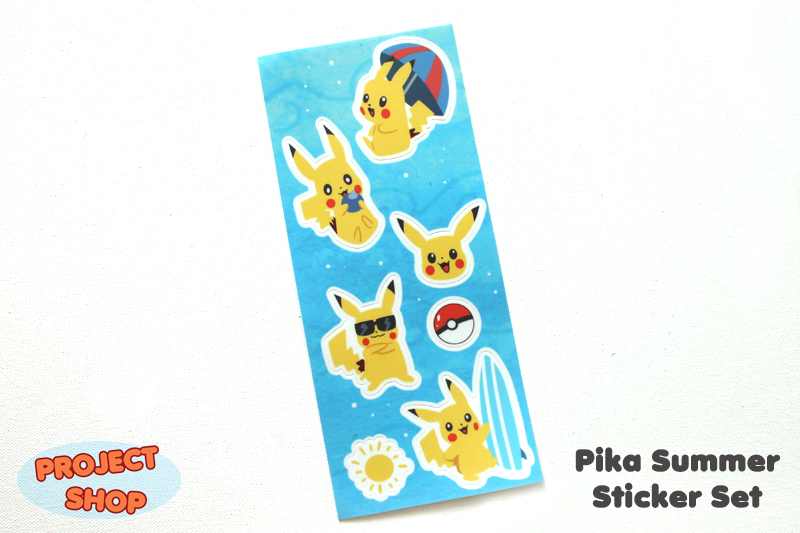 Pokemon Pikachu Summer Sticker Set