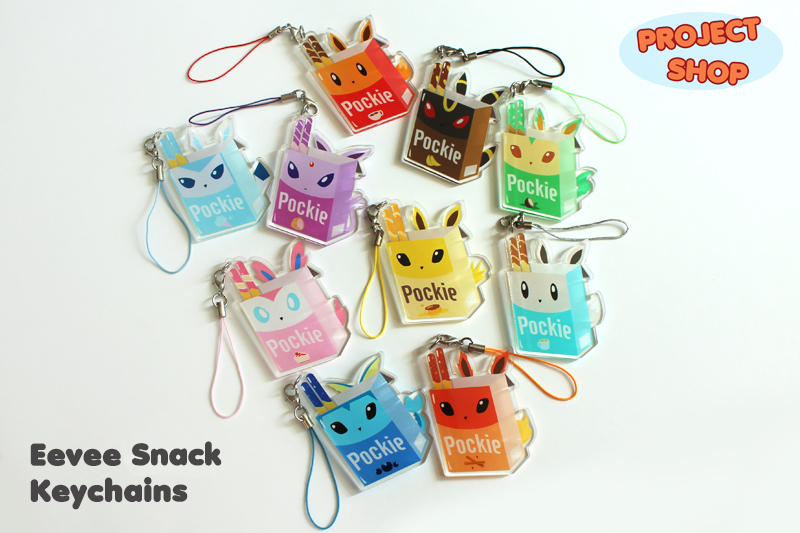 Eevee Pocky Keychains