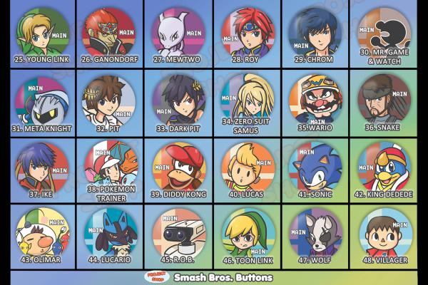 Smash Bros. Ultimate Main Fighter Buttons picture