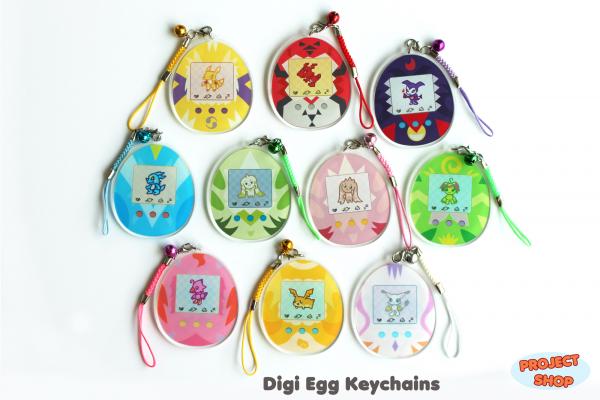 [NEW Designs!] Digi Egg Keychains