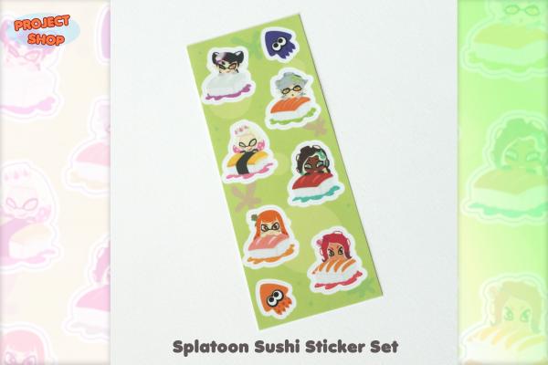 Splatoon Sushi Sticker Set