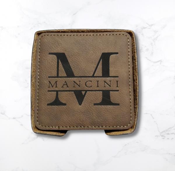 Vegan Leather Coaster Set Square picture