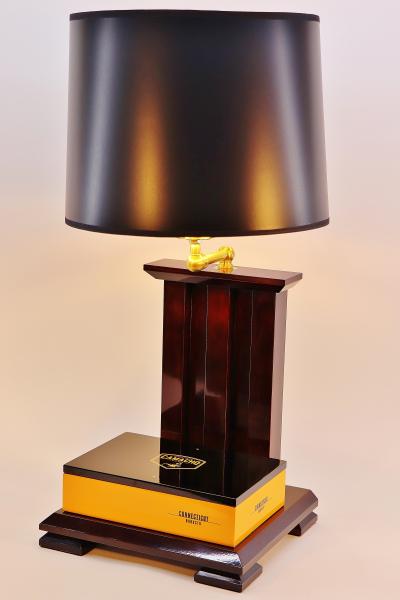 The Original "Gentleman's Pocket Valet" Cigar box Lamp picture