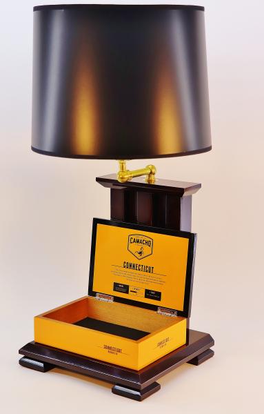 The Original "Gentleman's Pocket Valet" Cigar box Lamp picture