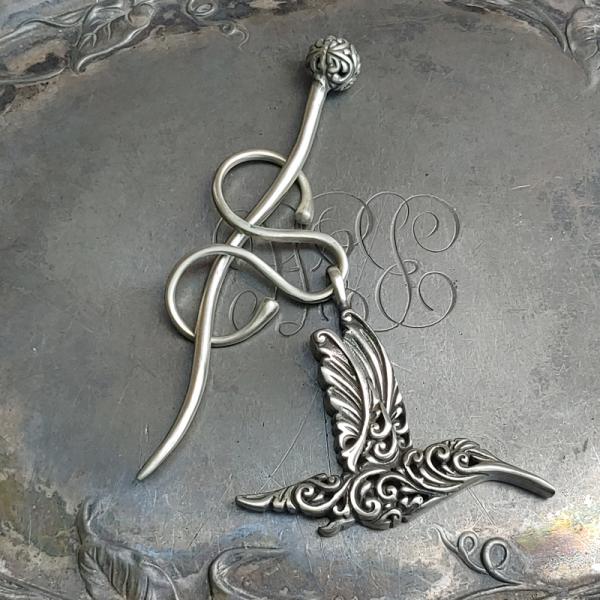 Filigree Charm Lock Shawl Pin