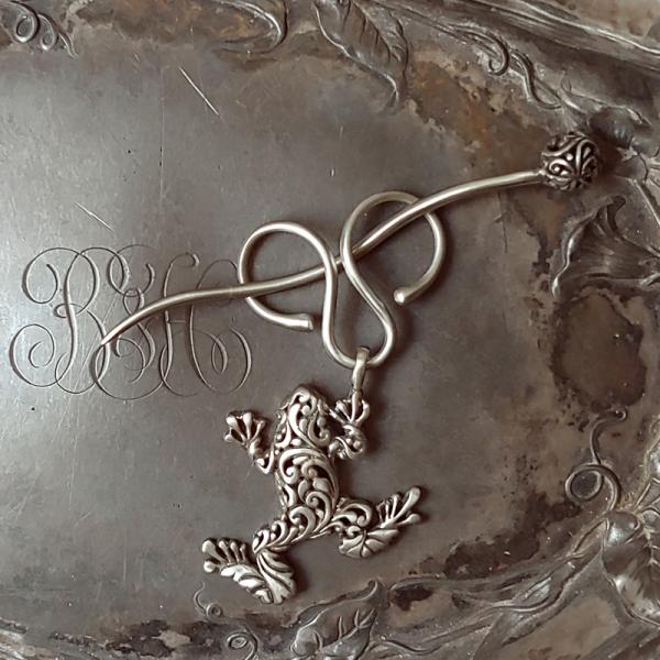 Filigree Charm Lock Shawl Pin picture