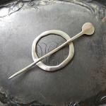 Mid Century Modern Circle Shawl Pin