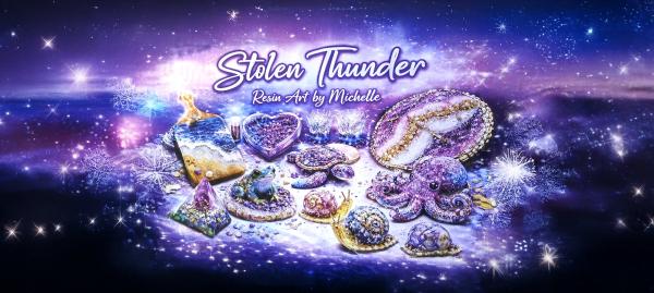 Stolen Thunder Resin Art by Michelle
