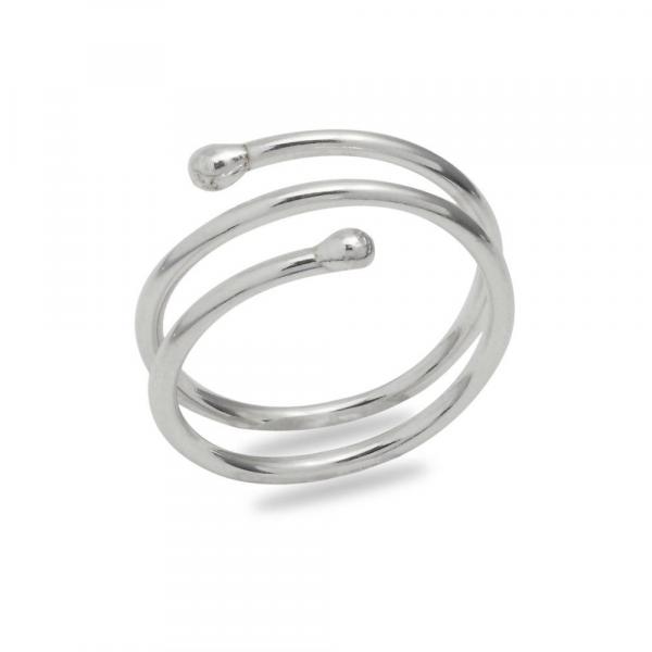 Spiral Trajectory: Playful Coil Wrap Ring