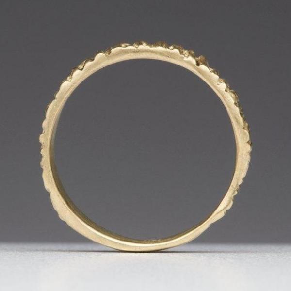 Textured Bark: Yellow Gold Wide Ring picture