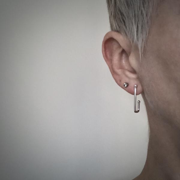 Defined Path: Rectangular Hoop Earrings picture