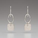 In Orbit: Oval and Cube Drop Earrings