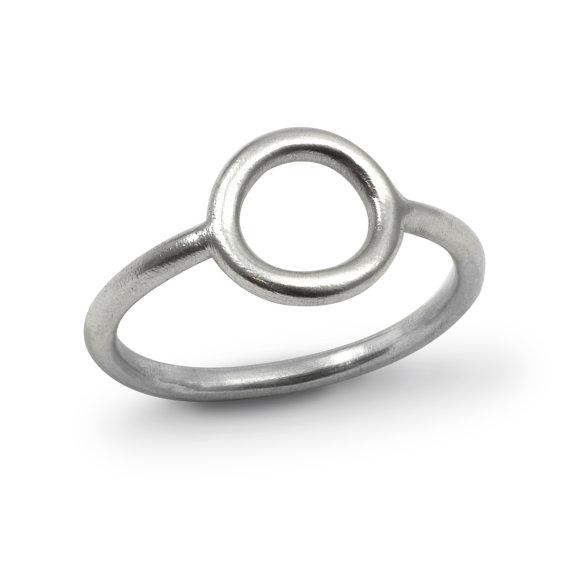 In Orbit: Simple Circle Sterling Silver Ring