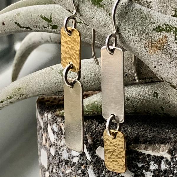 Gilded: Double Rectangle Drop Earrings picture